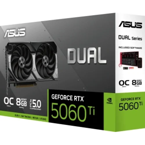 Видеокарта Asus PCI-E 4.0 DUAL-RTX5060TI-O8G NVIDIA GeForce RTX 5060TI 8Gb 128bit GDDR7