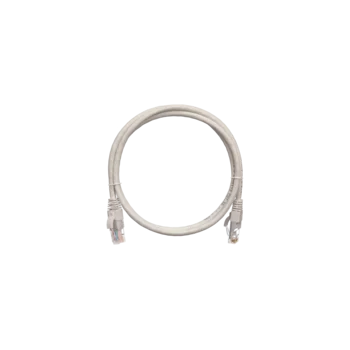Коммутационный шнур NETLAN U/UTP 4 пары, Кат.5е (Класс D), 100МГц, 2хRJ45/8P8C, заливной, BC (чистая медь), LSZH нг(B)-HF, серый, 1м, уп-ка 10шт.