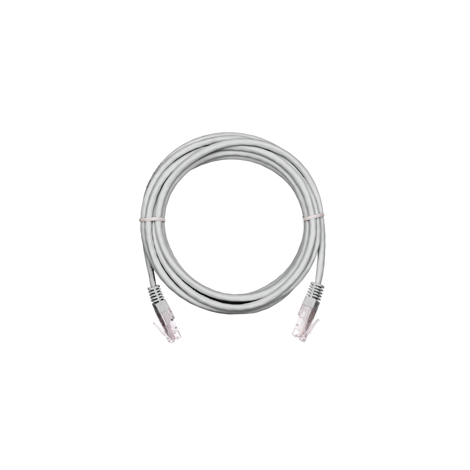 Коммутационный шнур NETLAN U/UTP 4 пары,Кат.5е (Класс D),100МГц, 2хRJ45/8P8C, T568B, заливной, BC (чистая медь), PVC нг(B),серый, 3м, уп 10шт