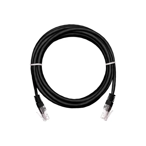 Коммутационный шнур NETLAN U/UTP 4 пары,Кат.5е (Класс D),100МГц, 2хRJ45/8P8C, T568B, заливной, BC (чистая медь), PVC нг(B),черный, 10м, уп 5шт