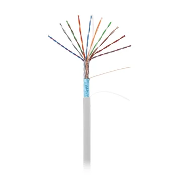 Кабель NETLAN F/UTP 10 пар, Кат.5 (Класс D), 100МГц, одножильный, BC (чистая медь), внутренний, PVC нг(B), серый, 305м