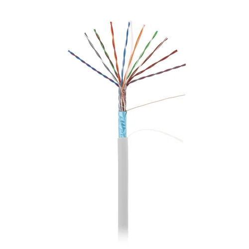 Кабель NETLAN F/UTP 10 пар, Кат.5 (Класс D), 100МГц, одножильный, BC (чистая медь), внутренний, PVC нг(B), серый, 305м