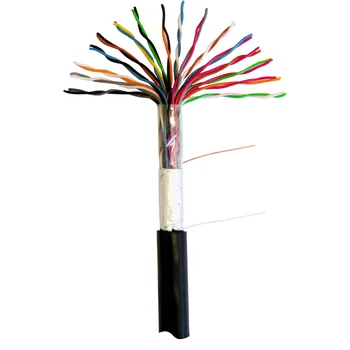 Кабель NETLAN F/UTP 16 пар, Кат.5 (Класс D), 100МГц, одножильный, BC (чистая медь), внешний, PE до -40C, черный, 305м