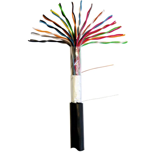 Кабель NETLAN F/UTP 16 пар, Кат.5 (Класс D), 100МГц, одножильный, BC (чистая медь), внешний, PE до -40C, черный, 305м