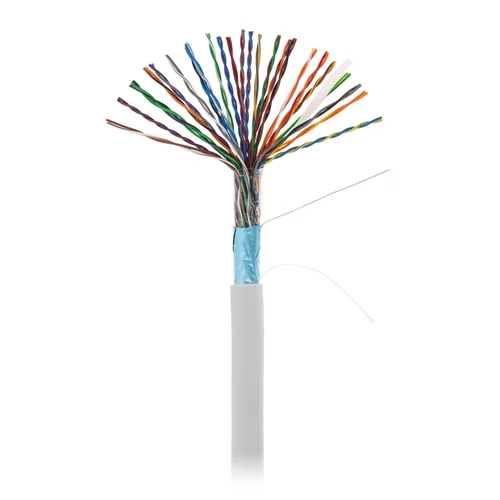Кабель NETLAN F/UTP 25 пар, Кат.5 (Класс D), 100МГц, одножильный, BC (чистая медь), внутренний, PVC нг(B), серый, 305м