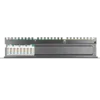 Коммутационная панель NETLAN 19", 1U, 24 порта, Кат.5e (Класс D), 100МГц, RJ45/8P8C, 110/KRONE, T568A/B, экранированная, черная