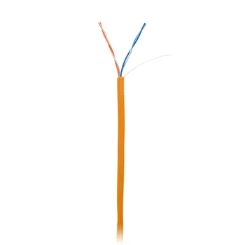 Кабель NETLAN U/UTP 2 пары, Кат.5 (Класс D), 100МГц, одножильный, BC (чистая медь), внутренний, LSZH нг(B)-HF, оранжевый, 305м