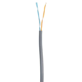 Кабель NETLAN U/UTP 2 пары, Кат.5 (Класс D), 100МГц, одножильный, BC (чистая медь), внутренний, PVC нг(B), серый, 100м