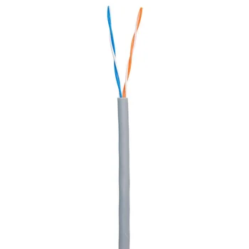 Кабель NETLAN U/UTP 2 пары, Кат.5 (Класс D), 100МГц, одножильный, BC (чистая медь), внутренний, PVC нг(B), серый, 500м
