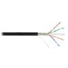 Кабель NETLAN U/UTP 4 пары, Кат.6 (Класс E), 250МГц, одножильный, BC (чистая медь), внешний, PE до -40C, черный, 305м