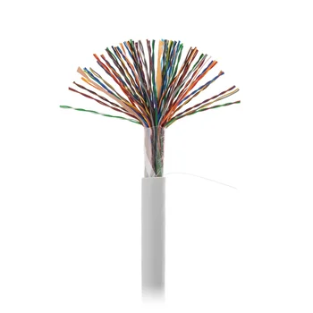 Кабель NETLAN U/UTP 50 пар, Кат.5 (Класс D), 100МГц, одножильный, BC (чистая медь), внутренний, PVC нг(B), серый, 305м