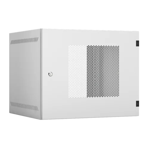 Настенный шкаф 19", 9U, перфорация, 540х500, серый