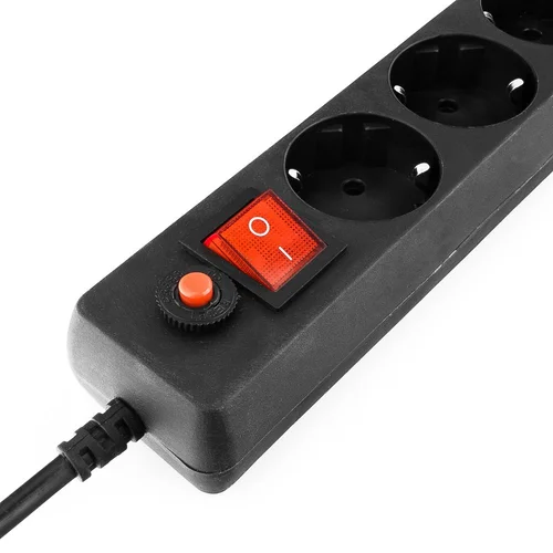 Сетевой фильтр Гарнизон ECL-6-B-1.8, 6р, 10А, 1.8м, ур.защиты 4, черный, пакет