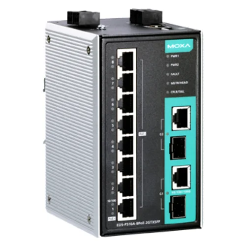 Управляемый коммутатор 8 x 10/100BaseTX с функцией Power Over Ethernet (PoE/PoE+), 2 x Combo Gigabit