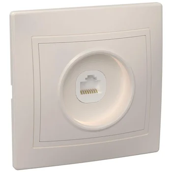 Розетка компьютерная 1-м СП Кварта РК10-ККм IP20 крем. IEK EKK10-K33-DM