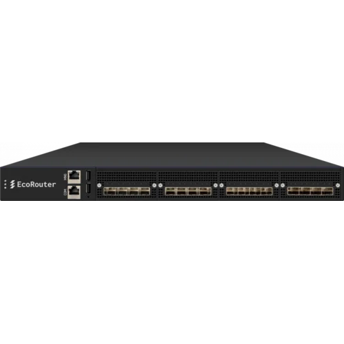 Платформа модульного IP/MPLS маршрутизатора EcoRouter ER-1004 S 1xMNG 1000BaseTX, 4 модульных слота, 1U. Пропускная способность до 400Gbit/s.