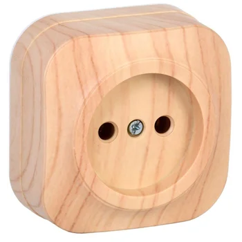 Розетка 1-м ОП GLORY РС20-2-ХС 10А без заземл. сосна IEK ERH10-K34-10