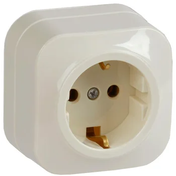 Розетка 1-м ОП GLORY РС20-3-ХК 16А с заземл. крем. IEK ERH11-K33-16