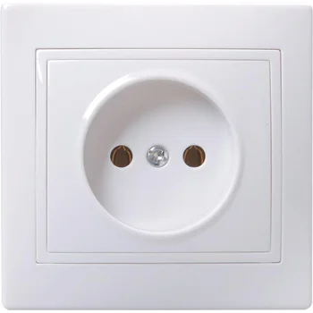 Розетка 1-м СП Кварта 10А IP20 без заземл. без защ. шторок бел. IEK ERK13-K01-10-DM