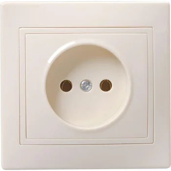 Розетка 1-м СП Кварта 10А IP20 без заземл. без защ. шторок крем. IEK ERK13-K33-10-DM