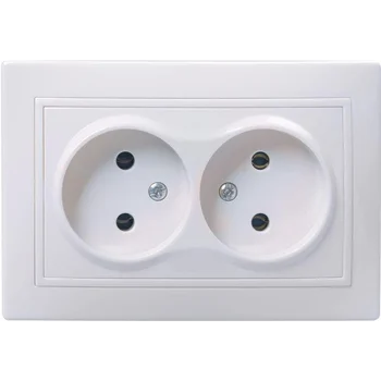 Розетка 2-м СП Кварта 10А IP20 без заземл. без защ. шторок бел. IEK ERK23-K01-10-DM