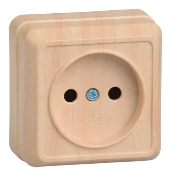 Розетка 1-м ОП Октава 10А IP20 без заземл. сосна IEK ERO10-K03-10-DC