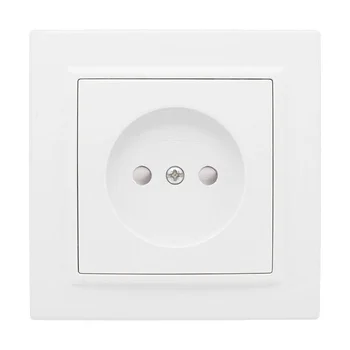 Розетка 1-м СП Минск 10А IP20 без заземл. защ. шторки бел. Basic EKF ERR10-022-100