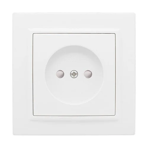 Розетка 1-м СП Минск 10А IP20 без заземл. защ. шторки бел. Basic EKF ERR10-022-100