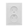 Розетка 2-м СП Минск 10А IP20 без заземл. защ. шторки бел. Basic EKF ERR10-102-100