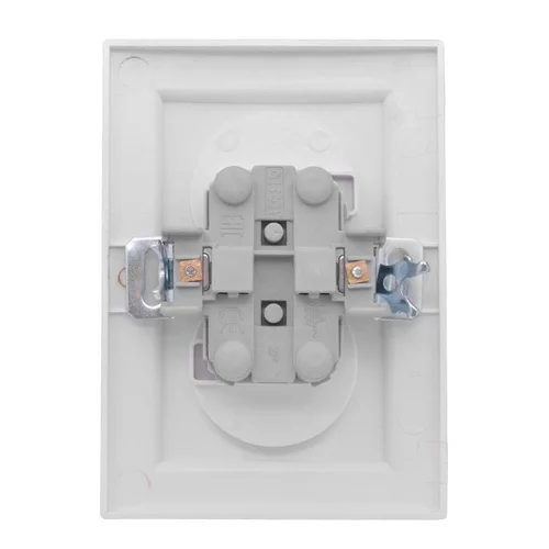 Розетка 2-м СП Минск 10А IP20 без заземл. защ. шторки бел. Basic EKF ERR10-102-100
