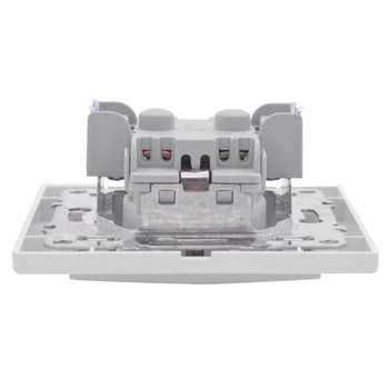 Розетка 1-м СП Минск 16А IP20 с заземл. защ. шторки бел. Basic EKF ERR16-028-100