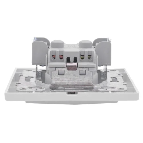 Розетка 1-м СП Минск 16А IP20 с заземл. защ. шторки бел. Basic EKF ERR16-028-100