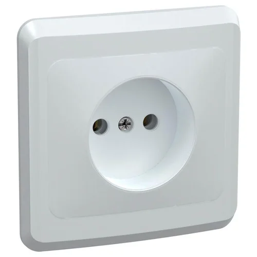 Розетка 1-м СП Вега РС10-2-ВБ 10А IP20 без заземл. без защ. шторок бел. IEK ERV10-K01-10-DM