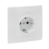 Розетка 1-м СП Валенсия 16А IP20 с заземл. защ. шторки бел. PROxima EKF EWR16-028-10
