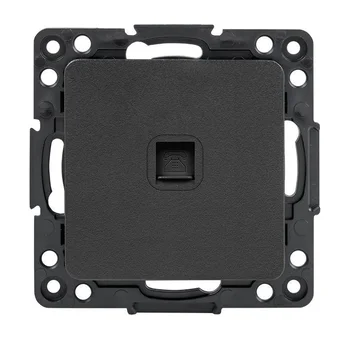 Розетка телефонная 1-м Стокгольм механизм черн. PROxima EKF EZT01-034-10