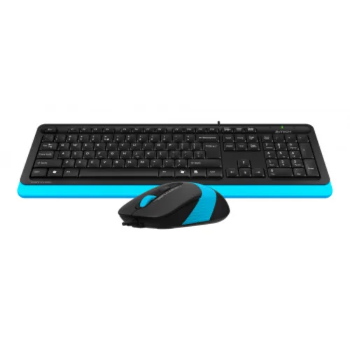 Клавиатура + мышь A4Tech Fstyler F1010 клав:чер/синий мышь:чер/синий USB Multimedia (F1010 BLUE)