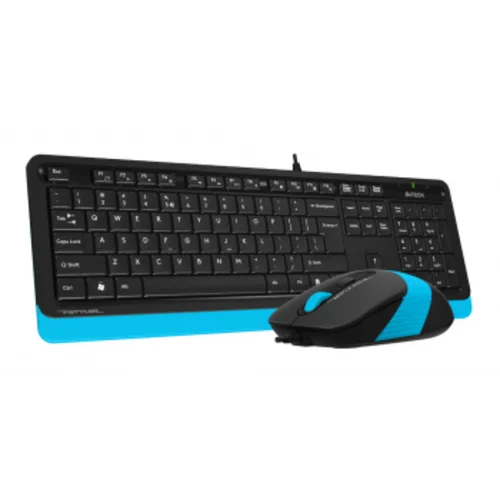 Клавиатура + мышь A4Tech Fstyler F1010 клав:чер/синий мышь:чер/синий USB Multimedia (F1010 BLUE)