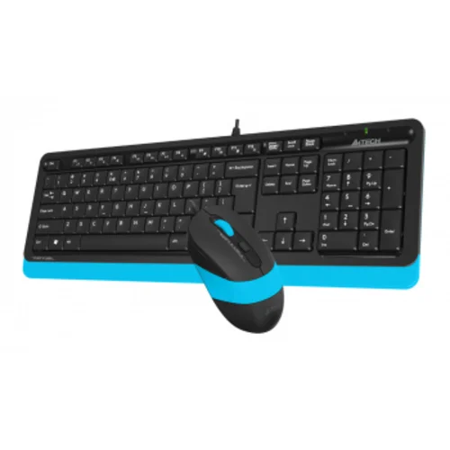 Клавиатура + мышь A4Tech Fstyler F1010 клав:чер/синий мышь:чер/синий USB Multimedia (F1010 BLUE)
