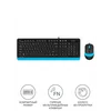 Клавиатура + мышь A4Tech Fstyler F1010 клав:чер/синий мышь:чер/синий USB Multimedia (F1010 BLUE)