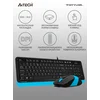 Клавиатура + мышь A4Tech Fstyler F1010 клав:чер/синий мышь:чер/синий USB Multimedia (F1010 BLUE)