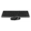 Клавиатура + мышь A4Tech Fstyler F1010 клав:чер/серый мышь:черй/серый USB Multimedia (F1010 GREY)