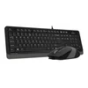 Клавиатура + мышь A4Tech Fstyler F1010 клав:чер/серый мышь:черй/серый USB Multimedia (F1010 GREY)