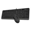 Клавиатура + мышь A4Tech Fstyler F1010 клав:чер/серый мышь:черй/серый USB Multimedia (F1010 GREY)