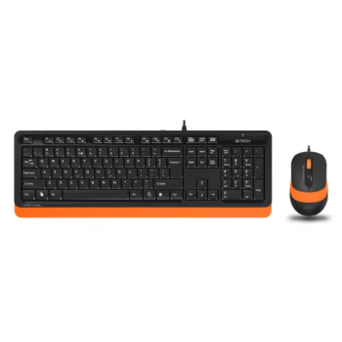 Клавиатура + мышь A4Tech Fstyler F1010 клав:чер/оранж мышь:чер/оранж USB Multimedia (F1010 ORANGE)