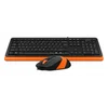 Клавиатура + мышь A4Tech Fstyler F1010 клав:чер/оранж мышь:чер/оранж USB Multimedia (F1010 ORANGE)