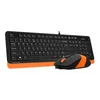 Клавиатура + мышь A4Tech Fstyler F1010 клав:чер/оранж мышь:чер/оранж USB Multimedia (F1010 ORANGE)