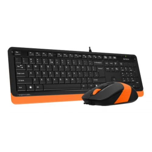 Клавиатура + мышь A4Tech Fstyler F1010 клав:чер/оранж мышь:чер/оранж USB Multimedia (F1010 ORANGE)