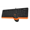 Клавиатура + мышь A4Tech Fstyler F1010 клав:чер/оранж мышь:чер/оранж USB Multimedia (F1010 ORANGE)