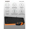 Клавиатура + мышь A4Tech Fstyler F1010 клав:чер/оранж мышь:чер/оранж USB Multimedia (F1010 ORANGE)