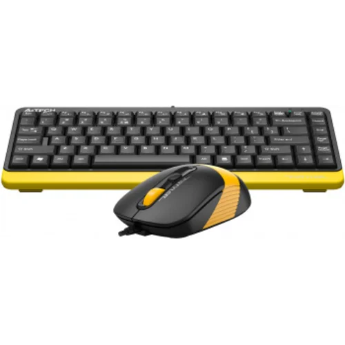 Клавиатура + мышь A4Tech Fstyler F1110 клав:чер/желтый мышь:чер/желтый USB Multimedia (F1110 BUMBLEBEE)